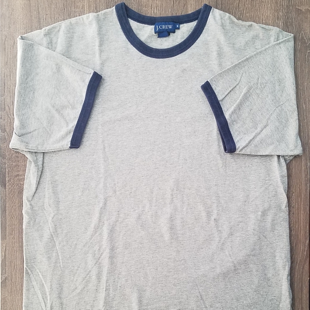 J. Crew Gray/Grey Crewneck T-shirt Size M Unisex